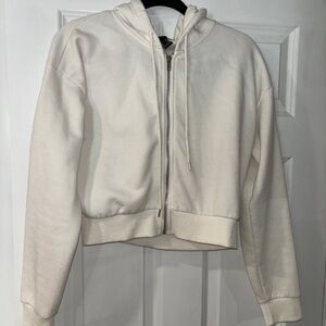 Women's White Hoodie Jacket